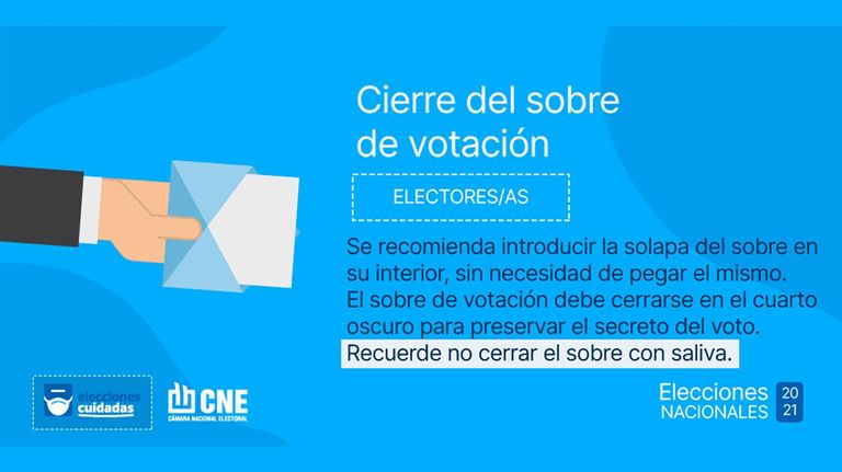 Anuncio de la Cámara Nacional Electoral 20210907