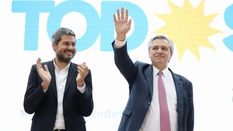 Alberto Fernández y Matías Lammens