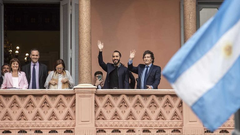 Milei y Bukele en Casa Rosada 20240930