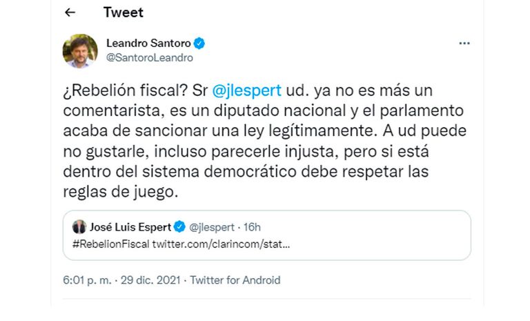 José Luis Espert y Leandro Santoro 20211230