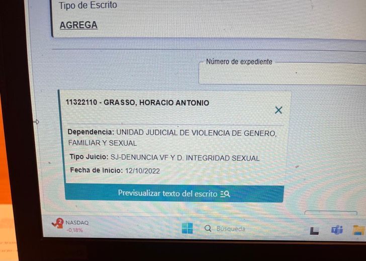 Denuncia contra Grasso