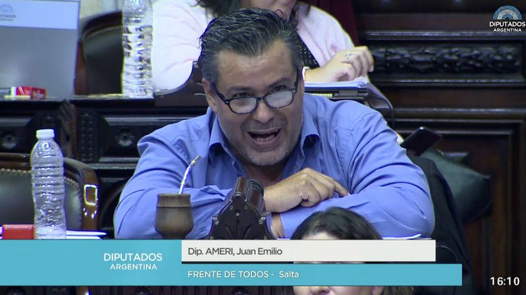 Juan Ameri, el diputado del Frente de Todos - Salta, del escándalo sexual en plena sesión.