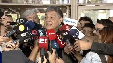 Jorge Macri, al votar en las elecciones nacionales.
