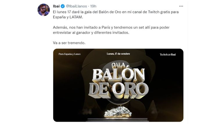 Ibai Llanos Balón de Oro