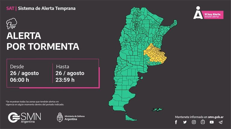 Alerta por tormenta 20220826