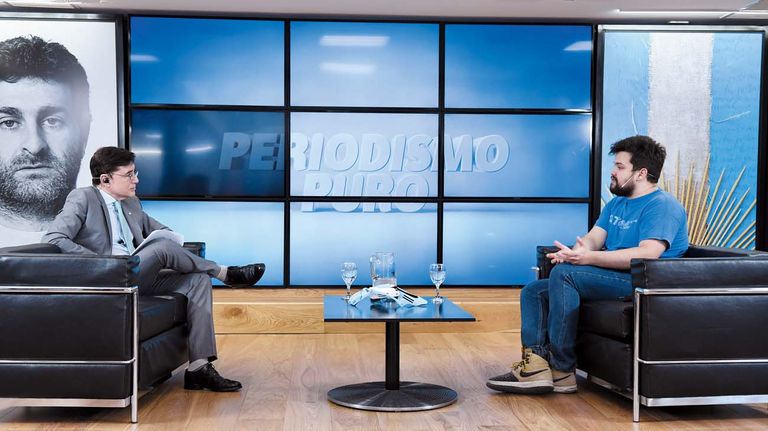 Gino Tubaro, en la entrevista con Jorge Fontevecchia.