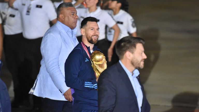 La llegada de la Selección argentina a Ezeiza