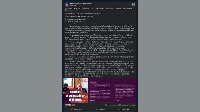 Franja Morada y el presidente 20210226
