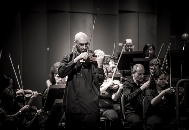 Violinista en el San Martín