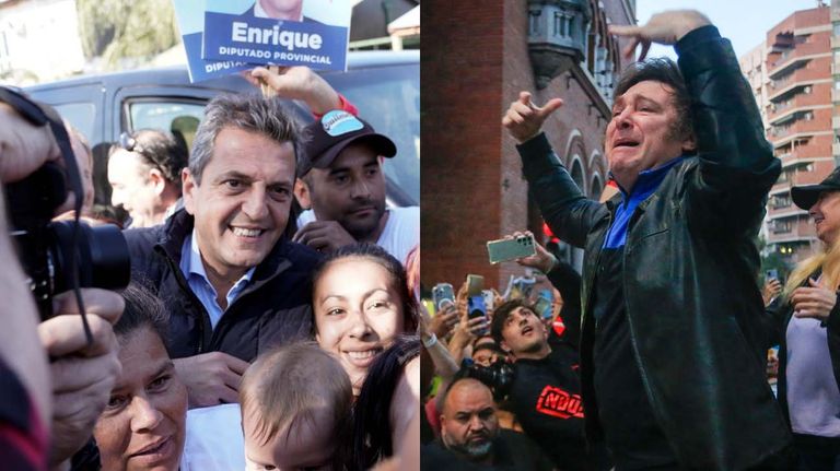 Sergio Massa y Javier Milei 20231119