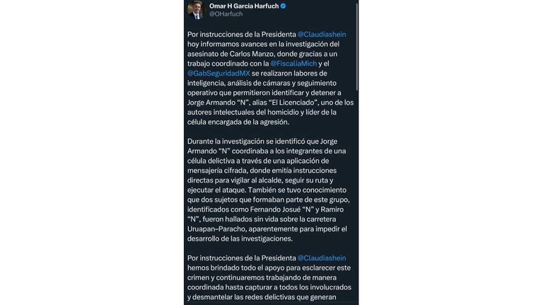 Asesinato del alcalde de México el 1 de noviembre 20251119