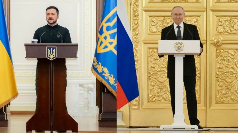 Volodimir Zelenski y Vladimir Putin