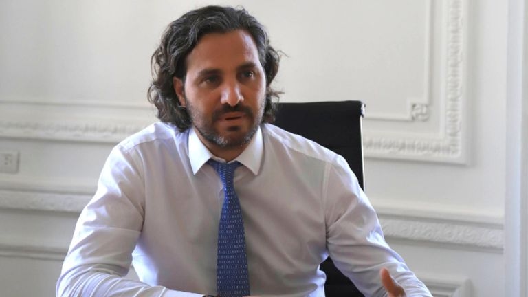 El jefe de Gabinete, Santiago Cafiero.