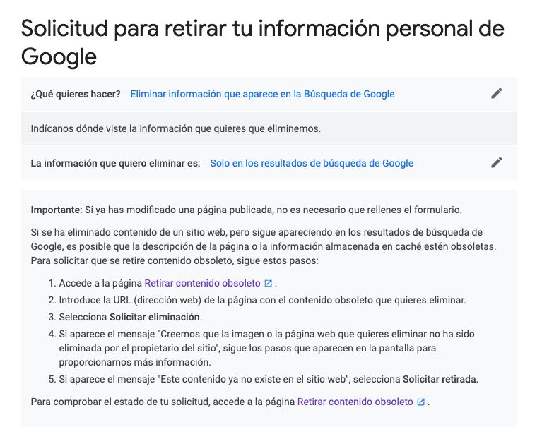 Cómo borrar el pasado privado de Google.