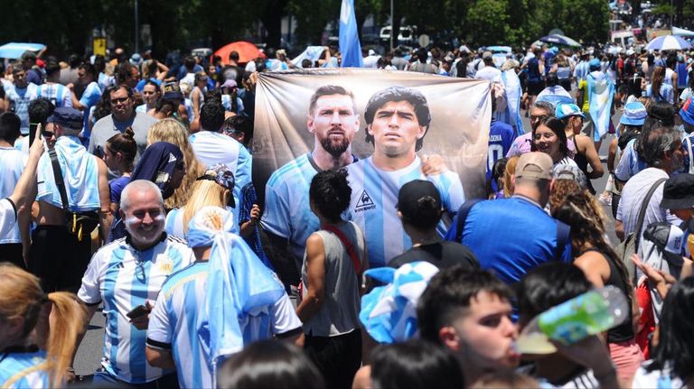 Festejos por el campeonato mundial 2022