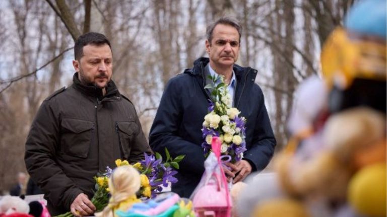 Volodimir Zelenski y Kyriakos Mitsotakis
