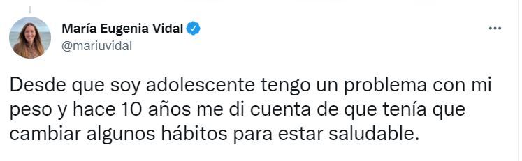 El mensaje de María Eugenia Vidal.