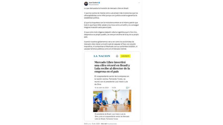 Juan Grabois X 20250408