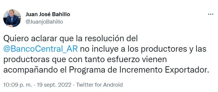 Tweet Bahillo
