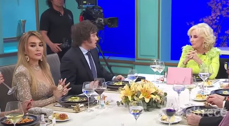 Milei y Fátima Flórez