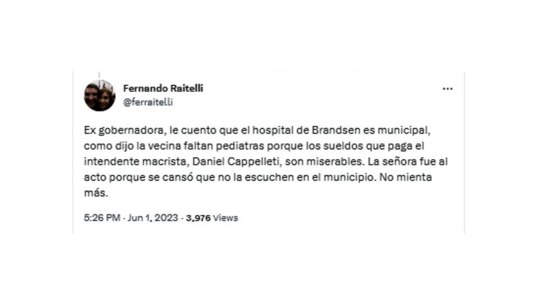 Incidente Kicillof tuits 20230601