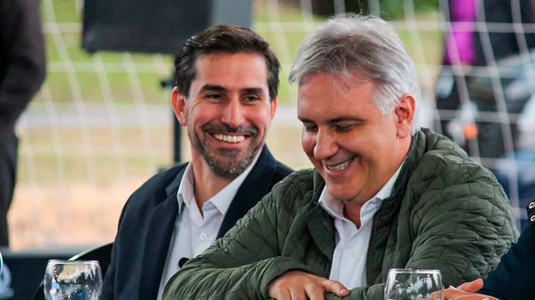 Martin Llaryora junto a Fernando Rambaldi
