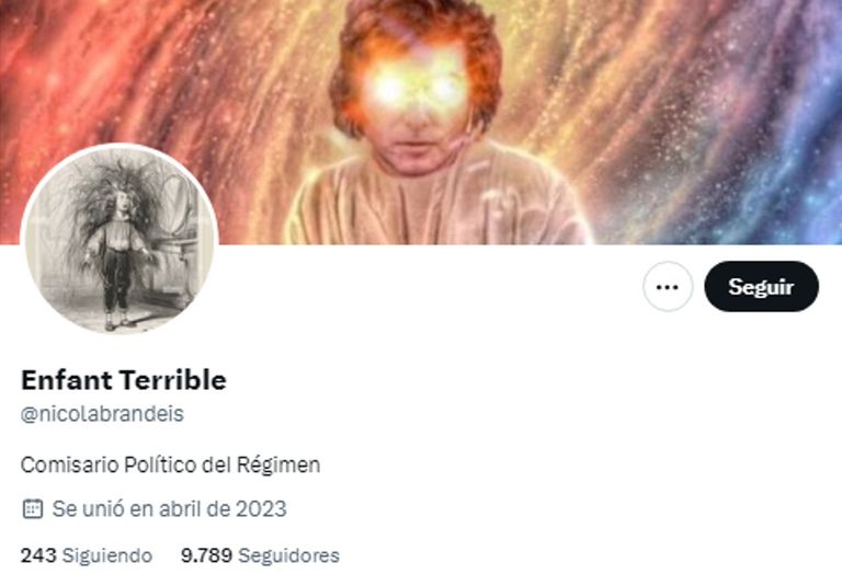 Los tweets de la cuenta que le atribuyen a Santiago Caputo 20240319