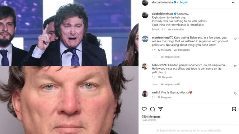 Javier Milei y Rex Heuermann Alec Baldwin g_20230814