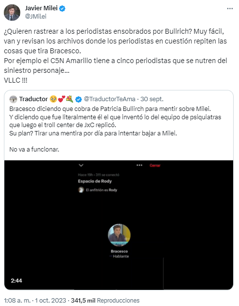 milei bracesco bullirch