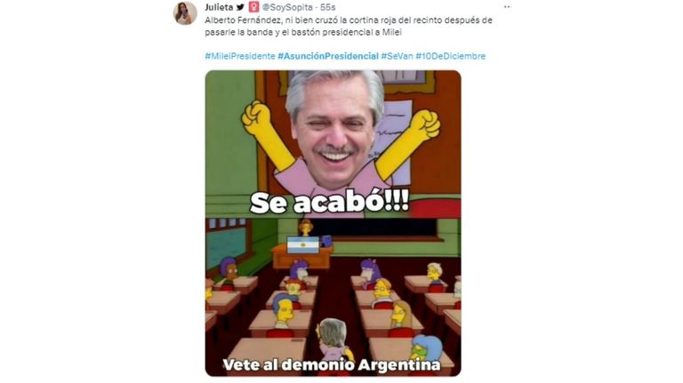 Memes tras la asunción de Milei