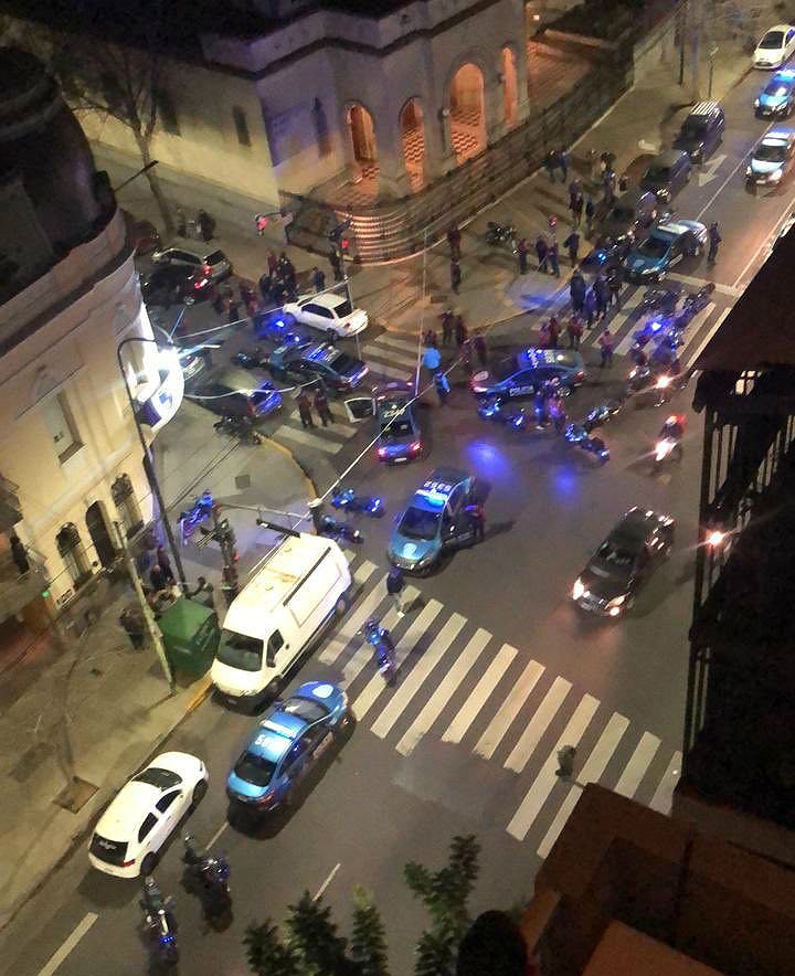 Visión superior del tiroteo en Caballito.