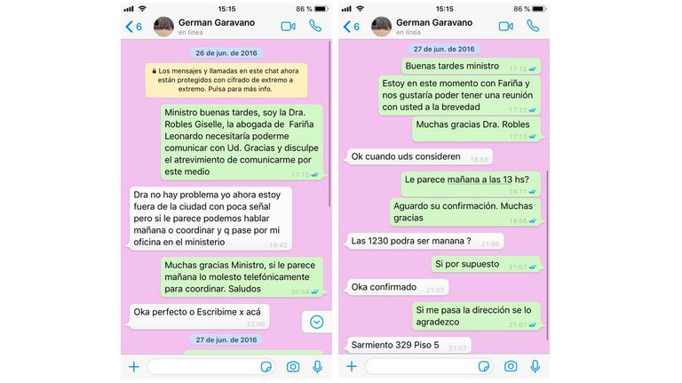 mensajes caso dalessio fariña garavano