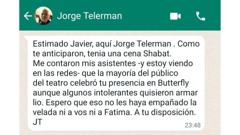 Jorge Telerman y Javier Milei