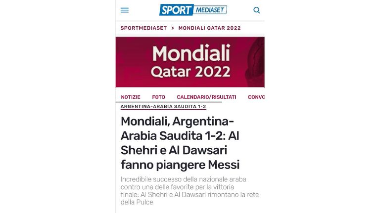 medio italiano sobre messi