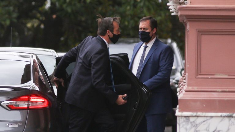 Martín Soria llega a la Casa Rosada para jurar como ministro
