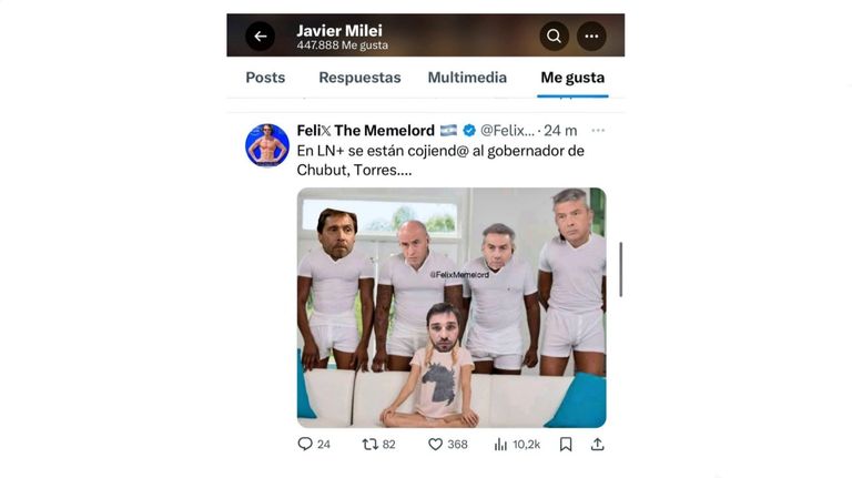 Tweets de Javier Milei