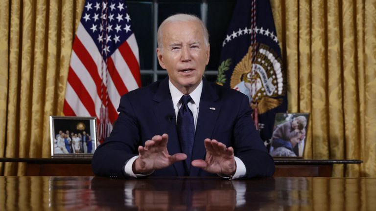 El presidente Joe Biden, en su discurso en la Casa Blanca