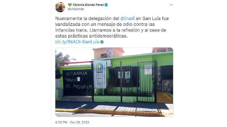 Tuit de Victoria Donda 20221227