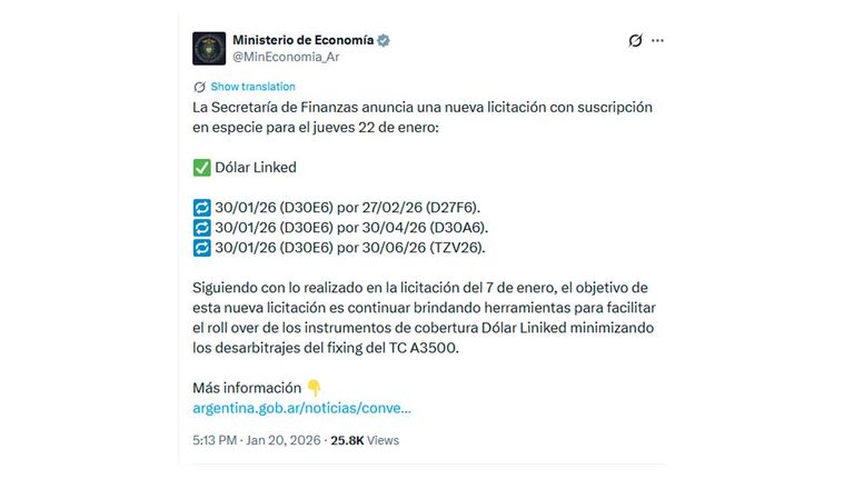 X Ministerio de Economía 21012026