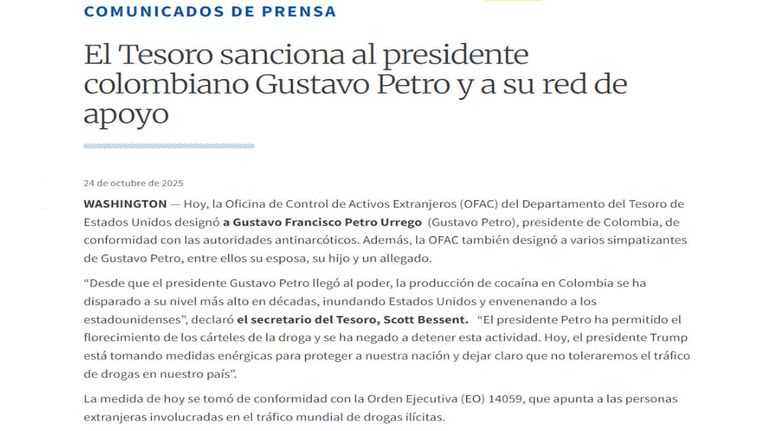 Comunicados de prensa 20251024