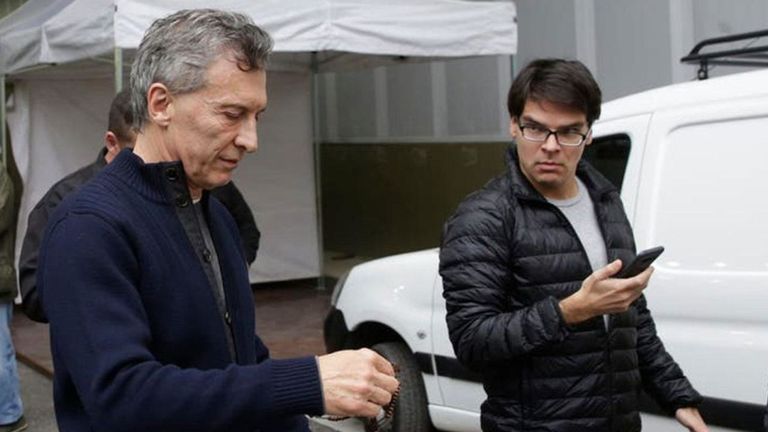 Mauricio Macri con Dario Nieto