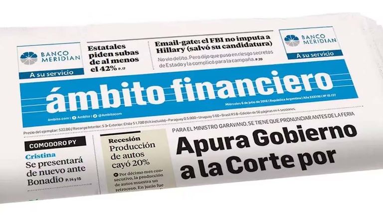 Ámbito financiero se despide en su versión impresa