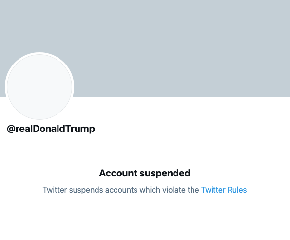 Twitter cerró la cuenta de Trump.