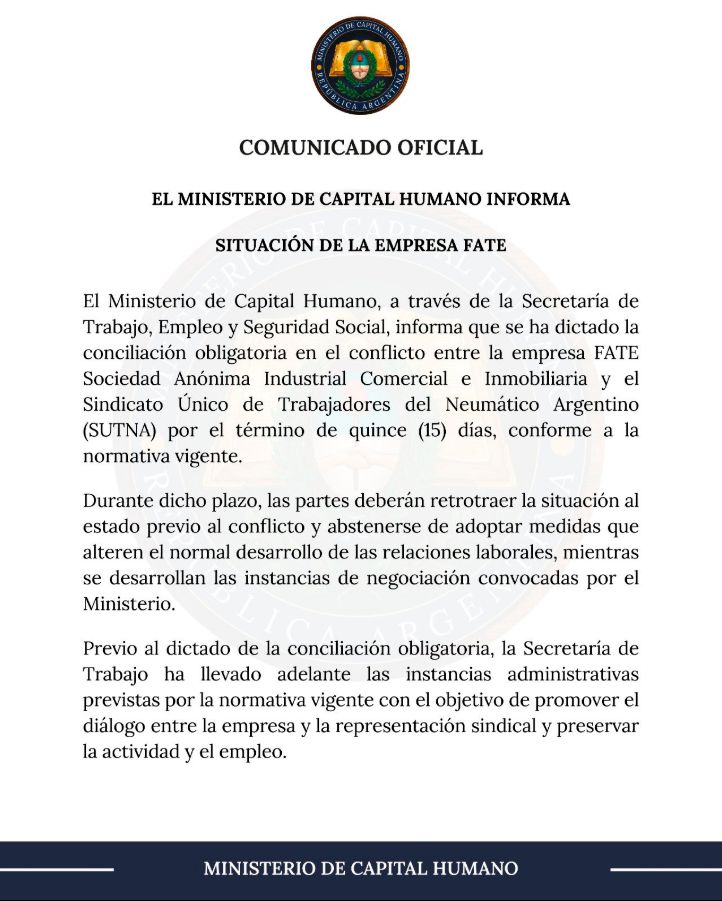 Comunicado Capital Humano 18022026
