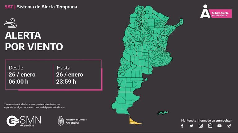 Alerta meteorológica 20230126