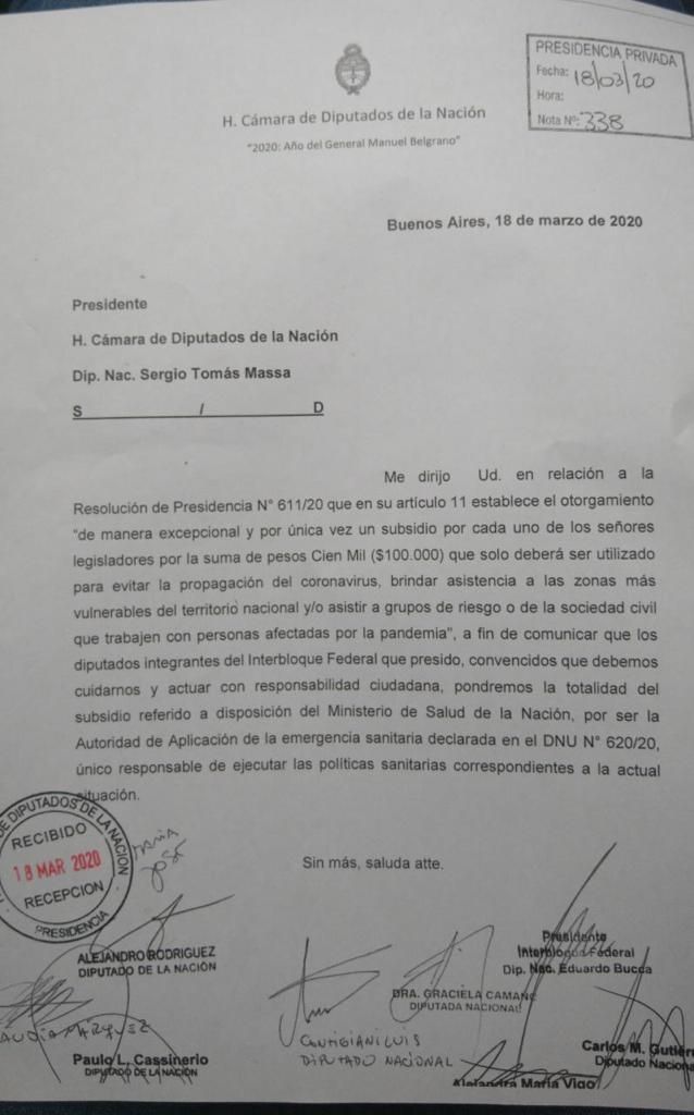 Carta Interbloque Federal