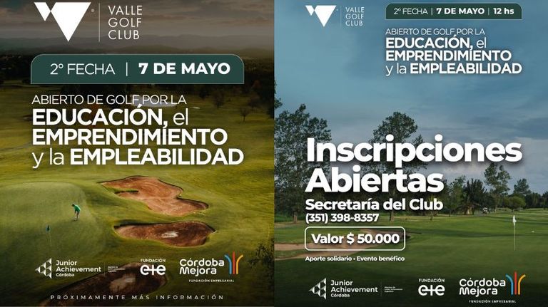 Golf solidario: tres fundaciones impulsan un torneo para financiar programas educativos