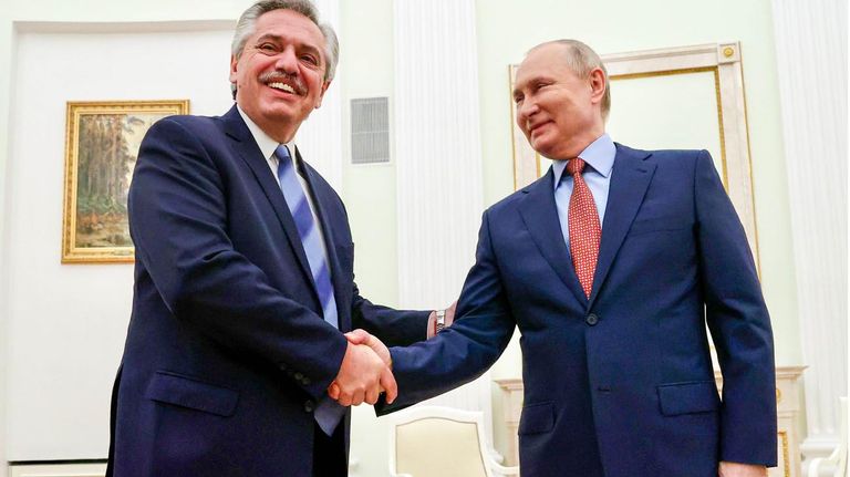 Alberto Fernández con Vladimir Putin 20220203