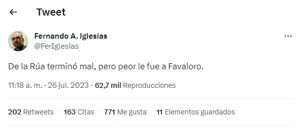 Tweet de fernando iglesias