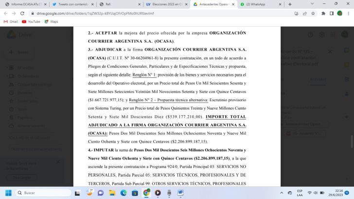 Contrato TSJ Ocasa